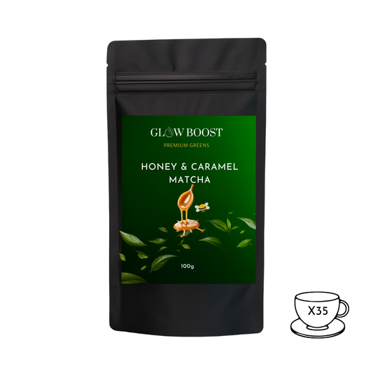 MEDAUS IR KARAMELĖS MATCHA, 100g